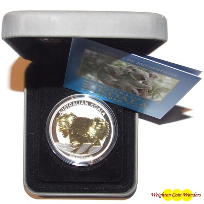 2014 1oz Silver Gilded Koala - Boxed Edition